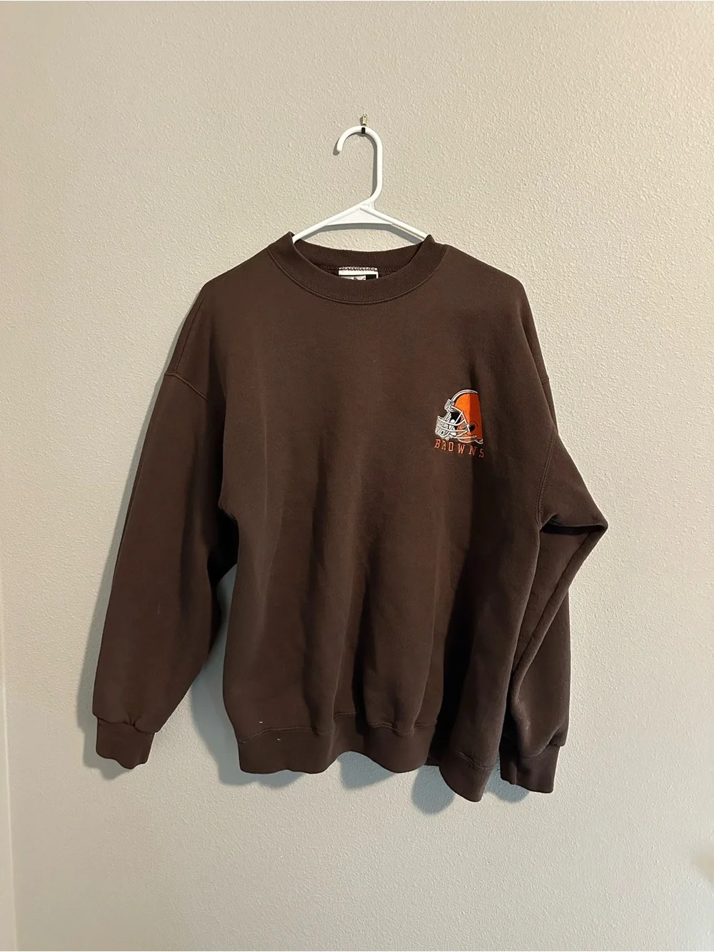 Puma Brown Crewneck Sweatshirt with Small Logo - Men